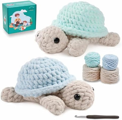 Eelexa Turtle Crochet Kit for Beginners, 2 Amigurumi Projects by Eelexa