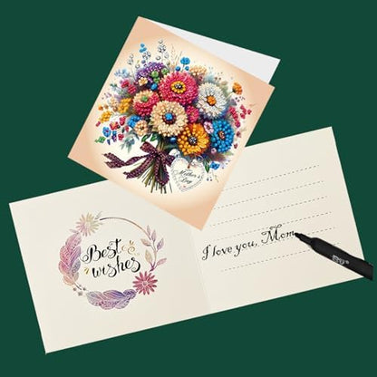 5D Diamond Art Card Kit for Mom, Perfect for Thanksgiving,DIY Birthday Gift - Image 4