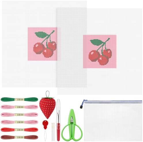XunYee Needlepoint Canvas Kit, Cherries by XunYee