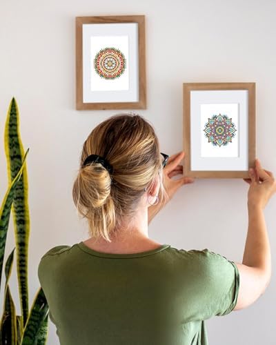 PeakLuv Mandala Small Diamond Painting Kits, 12 Pcs Mini Diamond Art Kits for Adults Beginners, 5D DIY Square Drill Diamond Dots, Quickly Finishable Flowers Gem Art for Home Wall Desktop Decor, 6X7in - Image 5