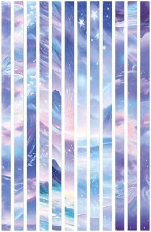 600 Sheets Paper Star Strips for DIY Hand Art Crafts, Double-Sided Printing Origami Paper for Star Jar, Wish Bottles, Home Decoration (Starry Sky) by ABCISI