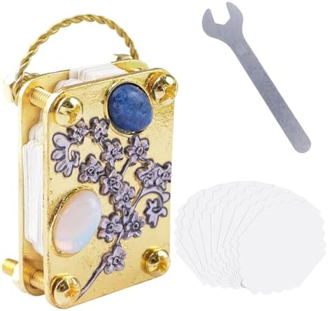 WANDIC 1pc Metal Mini Forget-Me-Not Flower Press, Premium Plant Pressing Tool with 20 Sheets Paper & Wrench for DIY Dried Flower Art Craft by WANDIC