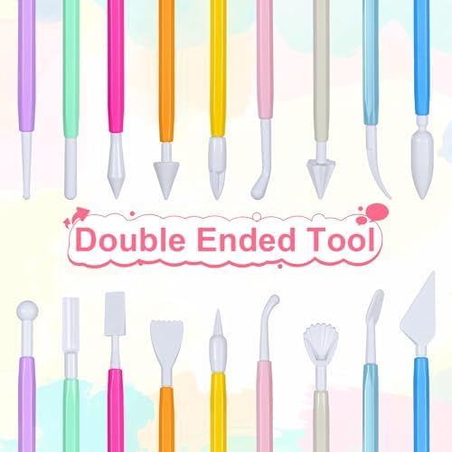 cobee 3 Set Air Dry Clay Tools, Fondant Sculpting Tool Set, Polymer Clay Tools for Modeling Decorating Tool, Clays Sculpting Sets for Cookie Cake Decorating, Sugarcraft Sculpture Pottery - Image 7