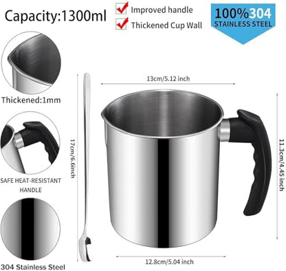 DINGPAI Candle Making Supplies, Candle Make Pouring Pot, Wicks & Soy Wax - Image 3