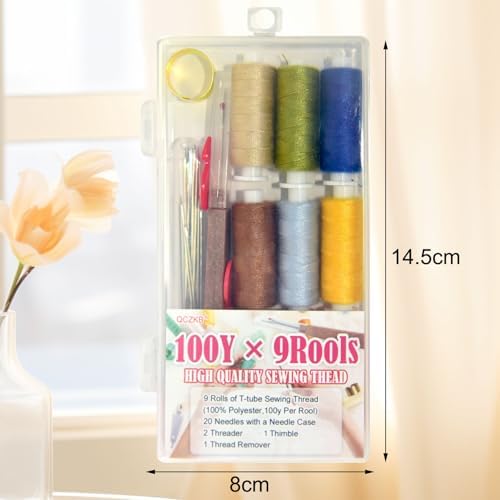 Sewing Kit Basic,Thread Kit with Sewing Supplies and Accessories for Adults,Beginner,Home,Travel,Emergency Including Sewing Thread，Needles,Needle Threader and More - Image 2