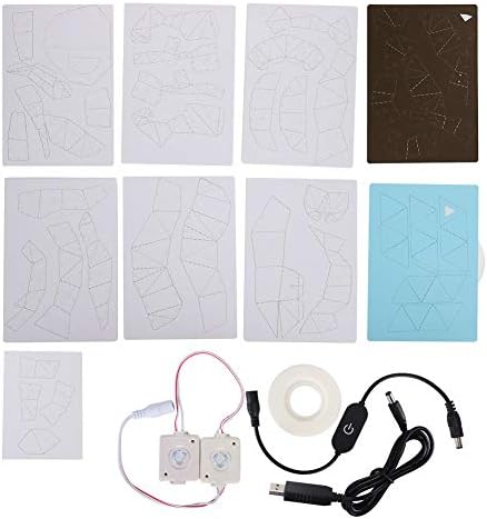 Rjrjc USB Powered Papercraft Kit, DIY Handmade Art Craft Set for Home Decor, Ideal for Teens and Adults by Rjrjc