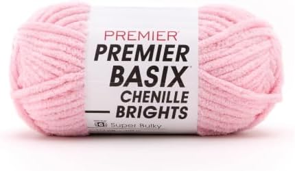 Premier Basix Chenille Brights, Cotton Candy, Bulky Weight, 5.3oz, 75yd by Premier