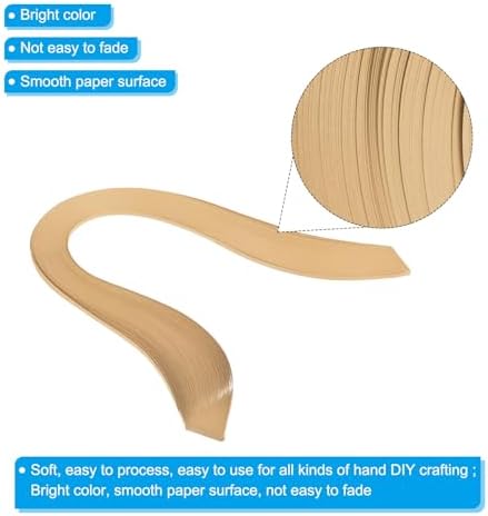 PATIKIL 240pcs Quilling Strips Paper, 3mm x 39cm Origami Paper Quilling Kits for Adults Beginner Art DIY Craft Christmas, Nude - Image 3