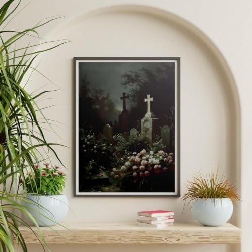 Gothic Cross Paint by Numbers Kit for Adults Framed Canvas, Frameworkless - Image 6