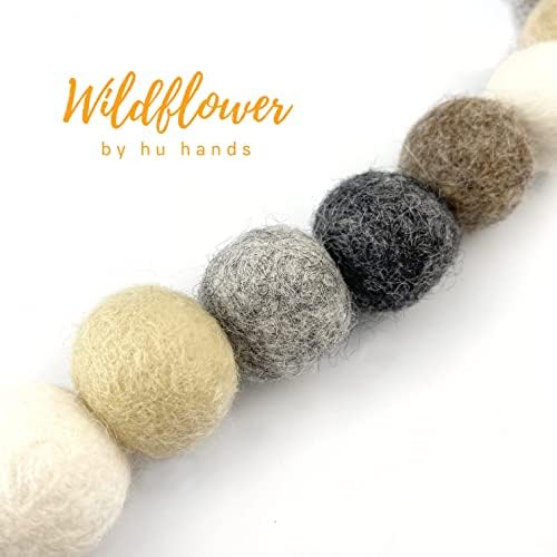 Garland Weathered Naturals Wool Felt Balls (50) Pom Poms in Neutral Earth Tones Including Grays and Browns for Decor .8 - 1 Inch Size | Hand Felted in Nepal from 100% NZ Wool | Bag Included - Image 4