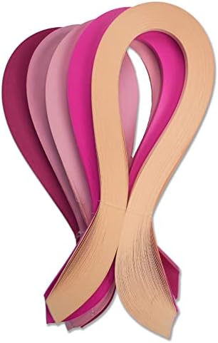 CrafTreat Pink Quilling Paper Strips for Craft Work - 500 Quilling Strips 5mm 30 CM Length - Paper Quilling for Decorating Cards, Gift Bags, Picture Frames and Scrapbooking by CrafTreat