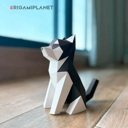 Husky 3D Origami Paper Craft Kit, Easy DIY Pre-Cut Dog Paper Sculpture Model for Adults, Cute Animal Handmade Home Decor Papercraft Gift Set for Beginners - Image 6