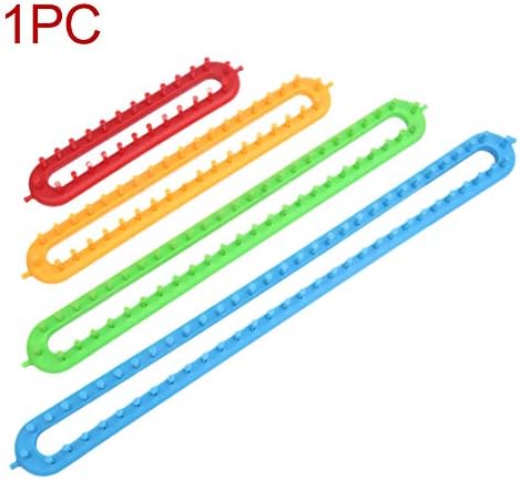 Knitting Loom Kit, Rectangle Weaving Looms Set with a Crochet Hook and Needle, Quick Scarf Hats Maker DIY Crocheting Handmade Craft Kit for Knitting Lovers Beginners(26cm,Red) - Image 7