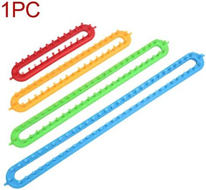 Knitting Loom Kit, Rectangle Weaving Looms Set with a Crochet Hook and Needle, Quick Scarf Hats Maker DIY Crocheting Handmade Craft Kit for Knitting Lovers Beginners(26cm,Red) - Image 7