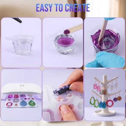 FUHITIM 600g UV Resin Kit with Light,Resin Kits for Beginners - Image 5