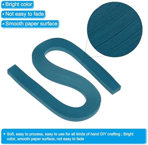 PATIKIL 120pcs Quilling Strips Paper 3/8"(10mm) 21"(54cm) Origami Paper Quilling Strip for Art DIY Hand Craft Christmas, Teal Blue - Image 3