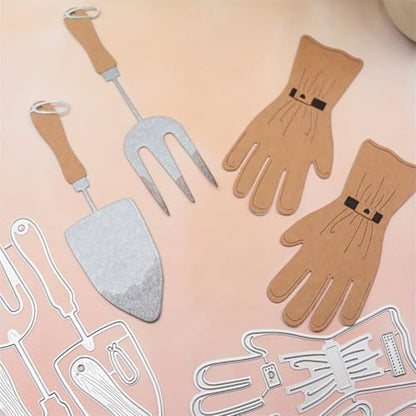 Lapoo Tool Metal Cutting Die for Scrapbooking - Durable, Cut Stencils for DIY Scrapbook Photo Album Decorative Paper Card, Card Making Supplies, Embossing (Shovel Tools 4.9 x 2.7 in) - Image 2