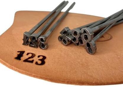 1/2" Number Mini Steel Branding Irons Kit for Hats, Wood Burning, DIY Beginner Adult Crafts Bullet Points by The+Heritage+Forge