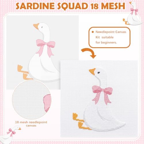XunYee Needlepoint Canvas Kit, Silly Goose - Image 3