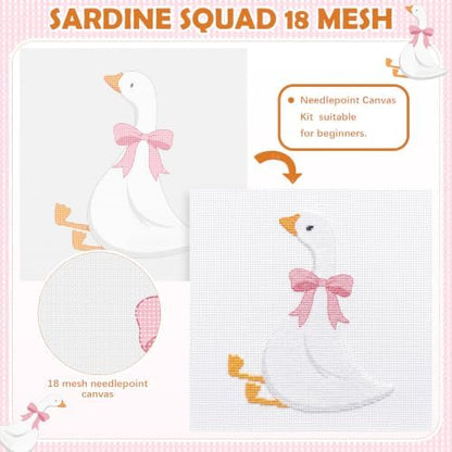XunYee Needlepoint Canvas Kit, Silly Goose - Image 3