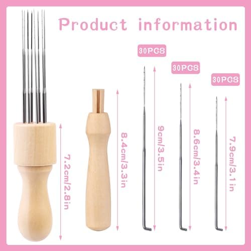 Complete Wool Felting Tools, Needle Felting Kit, Needle Felting Tools with 90Pcs Needle Felting Needles, 3Pcs Needle Bottles,2Pcs Needle Felting Pen,Needle Felting Tools for Beginner,Professional - Image 2