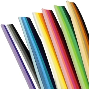 1.5mm Multicolor Quilling Paper Strips Set Quilling Strips 1/16inch-120pc-15.3inch Length-Gradient Paper Strips (Green) - Image 3