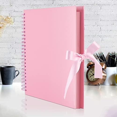 GOTIDEAL 12 x 12 Inch Scrapbook Album with 10 Metallic Markers, Pink - Image 6