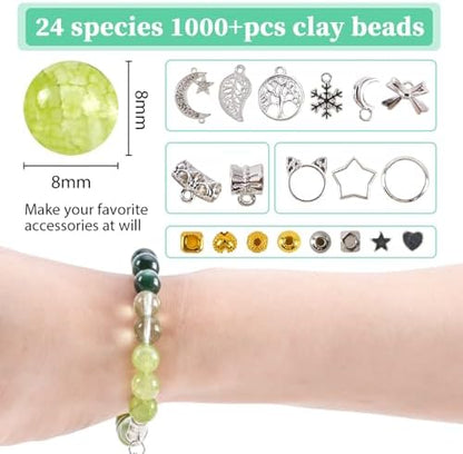 Glass Beads for Jewelry Making, 18 Colors Glass Beads for Bracelets Making kit Including 2-8mm Bead spacers/Lava Beads/Stone Rock DIY Jewelry Making Supplies for Adults, Bracelets Earring Making kit - Image 3