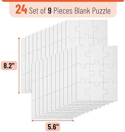 Mr. Pen- Blank Puzzle, 24 Pack, 9 Pieces/Pack, 5.5" x 4" - Image 2