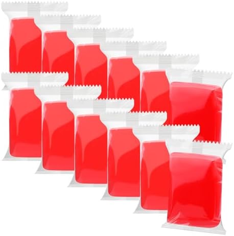 Air Dry Clay, 12 Packs Red Molding Clay, Soft Modeling Clay for Kids, Age 3-12, Air Dry Clay for Adults, Light Weight Air Dry Clay, Perfect Clay for Crafts, Gift for Children and Artists by WOLWEFA