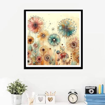 Hestarcul Flowers Adult Paint by Number Kits with Frame,Dandelion Painting Kits on Canvas,Large Color by Numbers Watercolor Gifts for Friends Home Wall Decor - Image 6