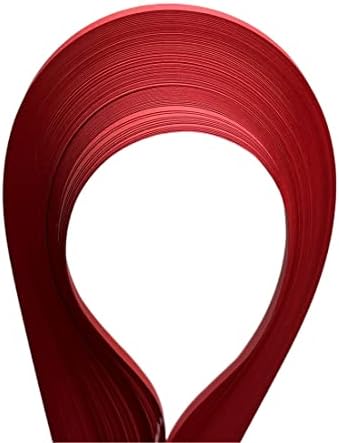 Quilling Paper Strips Red 3mm 5mm 10mm Quill Strip Scarlet Rolled Paper Filigree Strip Bright Red Curled Scroll Coil Paper Strip - 21inch Length (5mm-0.2inch) - Image 2