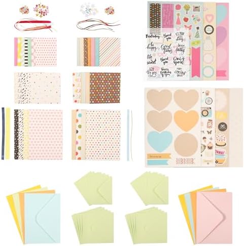 32Pcs Paper Card Making Kits - DIY Greeting Card Kit - Colorful Handmade Card Making Supplies - Cards Birthday Invitation - Warm Card Making Kits - Thank You Birthday Mother's Day Congradulation by Unknown