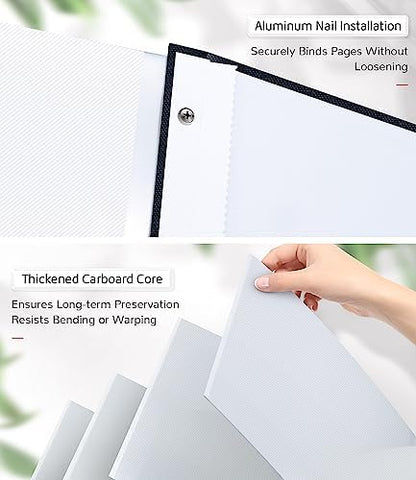 Artfeel Photo Album Self Adhesive Scrapbook Album for 3x5 4x6 5x7 8x10 Pictures,120 Pages Linen Cover with Display Window DIY Photo Book,Ideal Gifts for Family Travel Wedding Baby - Image 7