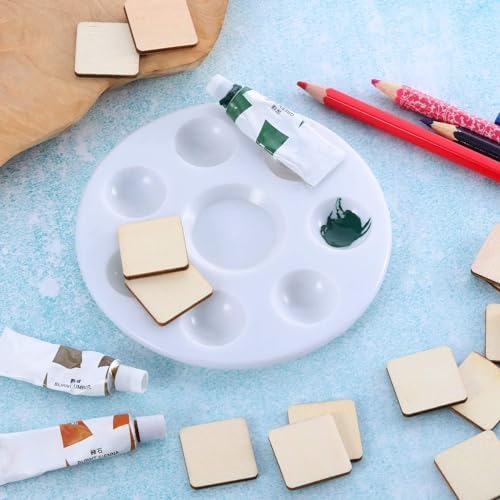 300 Pcs 1 Inch Unfinished Wood Pieces Blank Wood Squares Round Corner for Painting Writing Carving Letter Scrabble DIY (Square 1 x 1 x 0.12 inches) - Image 4