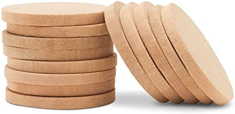 Wood Discs and Blank Tokens for Crafts, 1-1/4 x 1/8 inch Wooden Coins, Pack of 250 Unfinished Wood Circles, by Woodpeckers by Woodpeckers