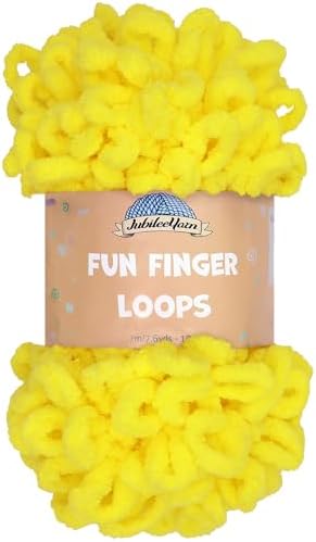 JubileeYarn Fun Finger Loops Yarn - Limoncello - 1 Skein by BambooMN