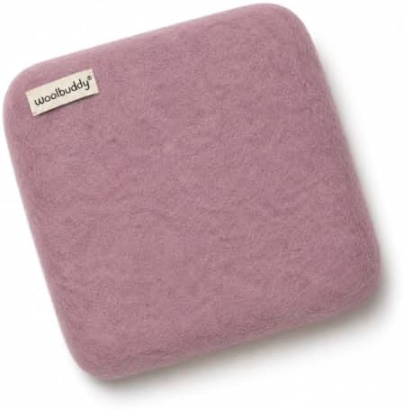 Woolbuddy Needle Felting Mat 6 x 6 x 1.5 Inch (Lavender) Pure Wool Felt Pad by Woolbuddy