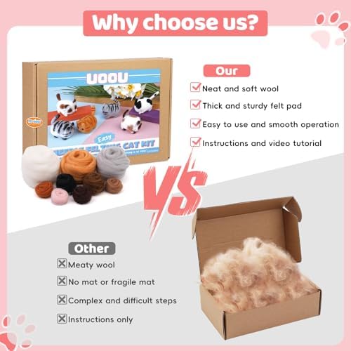 UOOU Felting Kit, Needle Felting Kits for Beginners Adult, Wool Felting Kit - Image 6