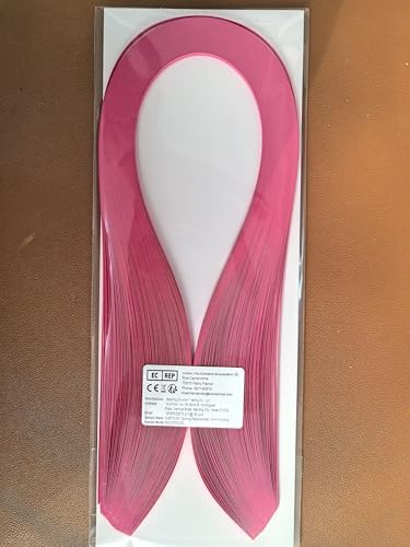 Pestal Pink Tone Quilling Paper Strips 10mm Quilling Strips for Crafts Single Color Origami Paper Strips 0.4inch 120pcs Length 21inch Paper Filigree Strips (Fuchsia Raspberry Ruby No.18) - Image 5