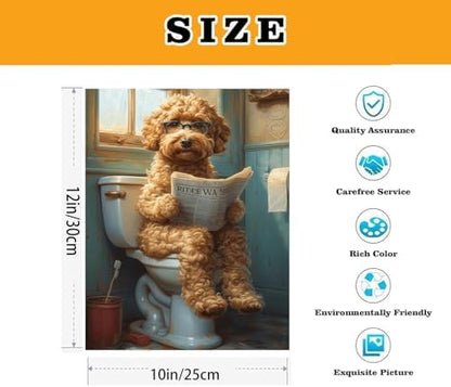 VIGEGU 2 Pack Dog Paint by Numbers Kit for Adults with Framed,Animal Paint by Number DIY Adult Paint by Number Kits for Wall Decor 10x12in - Image 5