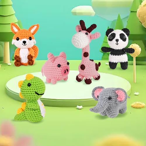 Wunila Crochet Kit for Beginners Adults, 6pcs Animal Crochet Starter Kit - Image 5