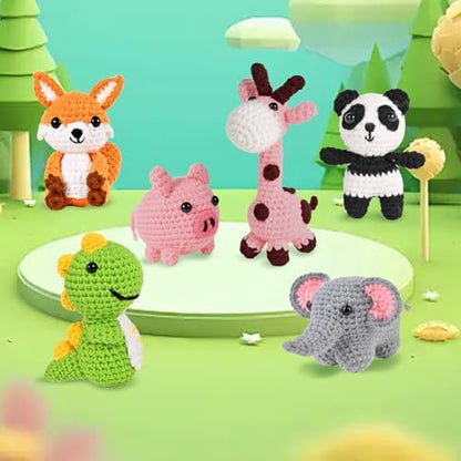 Wunila Crochet Kit for Beginners Adults, 6pcs Animal Crochet Starter Kit - Image 5