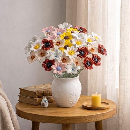 RattanView 24 Set 3D DlY Flower Ceramics to Paint Handicrafts Kits - Image 6