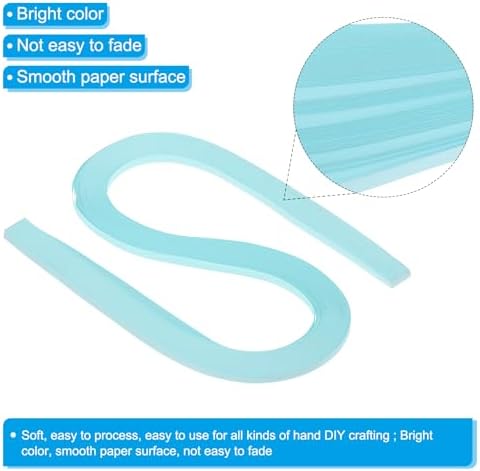 PATIKIL 120pcs Quilling Strips Paper 3/16"(5.2mm) 21"(54cm) Origami Paper Quilling Strip for Art DIY Hand Craft Christmas, Sky Blue - Image 3