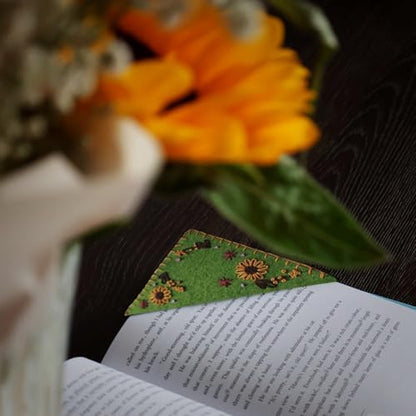Bookmark Making Kit, Personalized Embroidered Corner Mark for Beginner, 4 Pack, DIY Initial Felt Bookmark Corner, Gift for Book Lover - Image 2