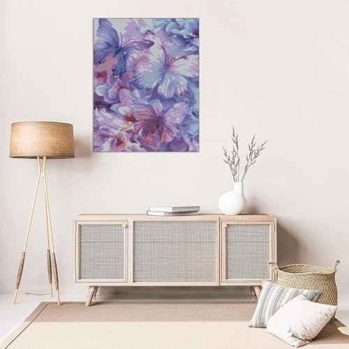 Cross Stitch Kits for Adults - Butterfly Stamped Crossstitching Kits Preprinted 11 Count Cross-Stitch Kit for Beginner, 11CT Prestamped Easy Pattern Needlepoint Kits Crafts for Decor 15.7x11.8 inches - Image 4