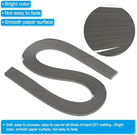 PATIKIL 120pcs Quilling Strips Paper 3/16"(5.2mm) 21"(54cm) Origami Paper Quilling Strip for Art DIY Hand Craft Christmas, Silver Grey - Image 3