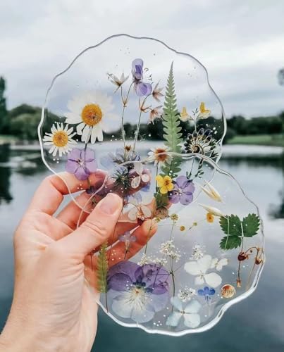 Bulk 410Pcs 11 Packs Mixed Real Natural Dried Pressed Flowers, Leaves & Pressing Floral Butterfly Stickers for Resin Molds, DIY Crafts, Jewelry Making, Candle & Soap Making with Tweezers - Image 3