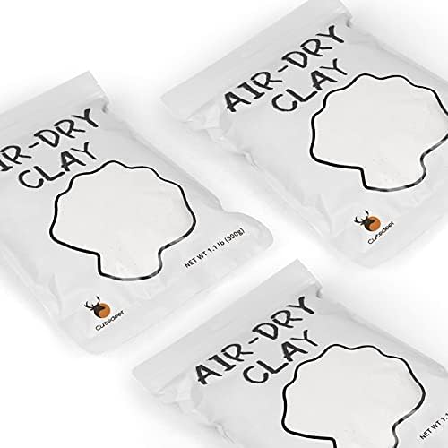 Cutedeer White Air Dry Clay, 3.3lb Foam Modeling Clay, Soft Squishy Molding for Kids Adults, Arts & Crafts Project Slime Supplies(3.3lb - 3 Pack, White) - Image 6